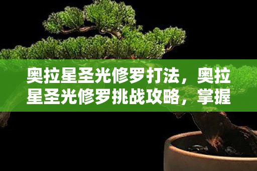 奥拉星圣光修罗打法，奥拉星圣光修罗挑战攻略，掌握技巧，轻松过关