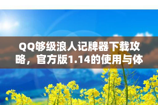 QQ够级浪人记牌器下载攻略图片