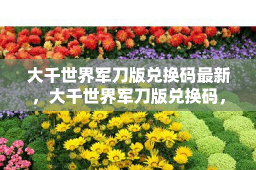 大千世界军刀版兑换码最新，大千世界军刀版兑换码，解锁隐藏内容的神秘钥匙
