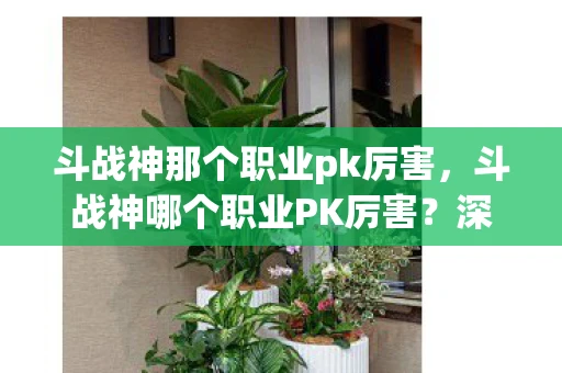 斗战神那个职业pk厉害,斗战神哪个职业PK厉害?深度解析各职业PK能力 斗战神那个职业pk厉害,斗战神哪个职业PK厉害?深度解析各职业PK能力