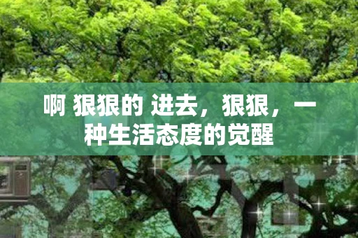 啊 狠狠的 进去，狠狠，一种生活态度的觉醒