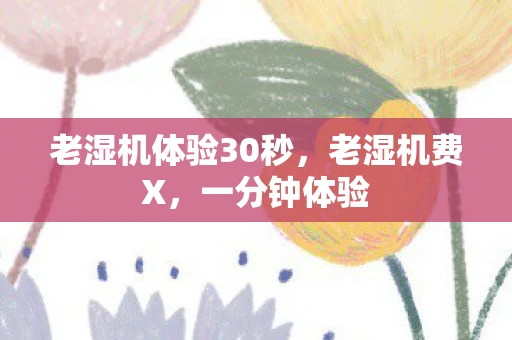 老湿机体验30秒，老湿机费X，一分钟体验
