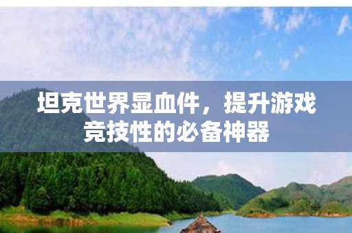 坦克世界显血件，提升游戏竞技性的必备神器
