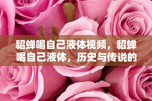 貂蝉喝自己液体视频，貂蝉喝自己液体，历史与传说的交织