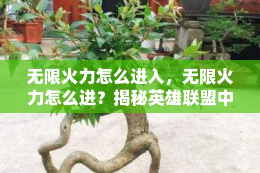 无限火力怎么进入，无限火力怎么进？揭秘英雄联盟中的特殊模式