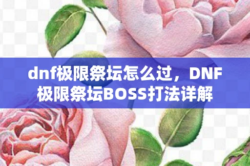 dnf极限祭坛怎么过，DNF极限祭坛BOSS打法详解