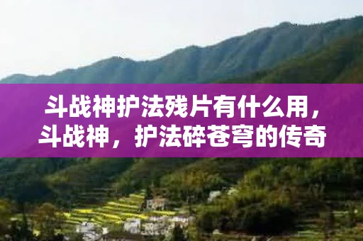 斗战神护法残片有什么用，斗战神，护法碎苍穹的传奇