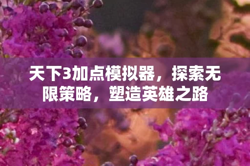 天下3加点模拟器图片