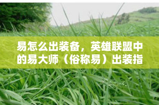 易怎么出装备，英雄联盟中的易大师（俗称易）出装指南