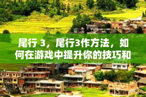 尾行 3，尾行3作方法，如何在游戏中提升你的技巧和策略