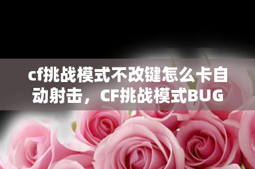 cf挑战模式不改键怎么卡自动射击，CF挑战模式BUG大揭秘，如何巧妙利用游戏漏洞提升胜率？
