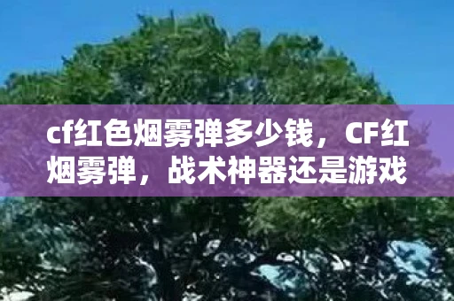cf红色烟雾弹多少钱，CF红烟雾弹，战术神器还是游戏平衡的挑战？
