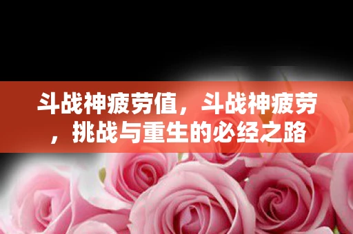 斗战神疲劳值，斗战神疲劳，挑战与重生的必经之路