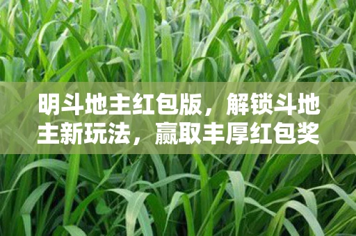 明斗地主红包版，解锁斗地主新玩法，赢取丰厚红包奖励！