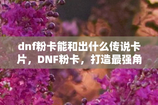 dnf粉卡能和出什么传说卡片，DNF粉卡，打造最强角色的必备神器