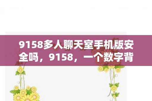 9158多人聊天室手机版安全吗，9158，一个数字背后的故事