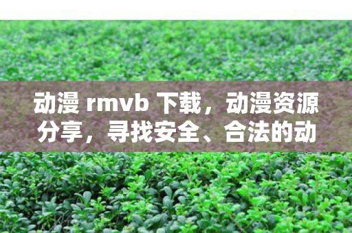 动漫 rmvb 下载，动漫资源分享，寻找安全、合法的动漫迅雷下载途径