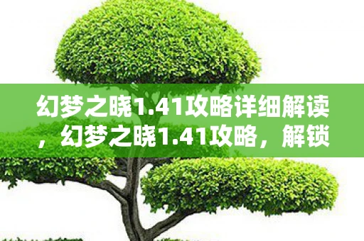 幻梦之晓1.41攻略详细解读，幻梦之晓1.41攻略，解锁隐藏关卡，打造最强角色
