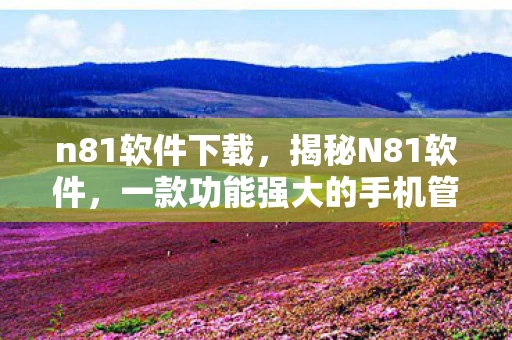 n81软件下载，揭秘N81软件，一款功能强大的手机管理软件