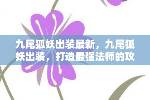 九尾狐妖出装最新，九尾狐妖出装，打造最强法师的攻略
