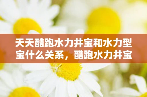 天天酷跑水力井宝和水力型宝什么关系，酷跑水力井宝，探索未知，挑战极限