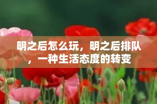 明之后怎么玩，明之后排队，一种生活态度的转变