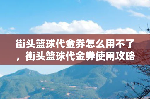 街头篮球代金券怎么用不了，街头篮球代金券使用攻略，玩转街头篮球，享受优惠折扣！
