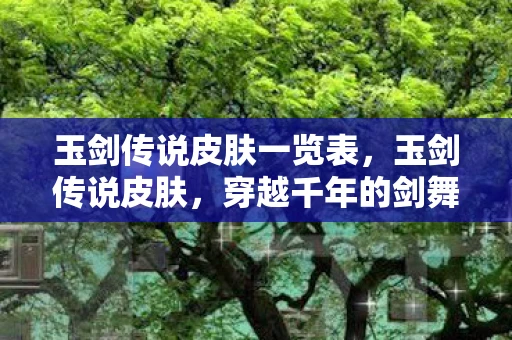 玉剑传说皮肤一览表，玉剑传说皮肤，穿越千年的剑舞传奇