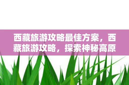 西藏旅游攻略最佳方案，西藏旅游攻略，探索神秘高原的绝美风光