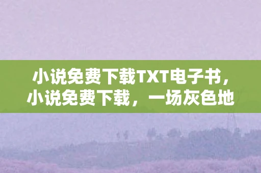 小说免费下载TXT电子书，小说免费下载，一场灰色地带的探索