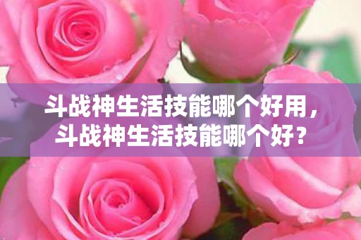 斗战神生活技能哪个好用，斗战神生活技能哪个好？