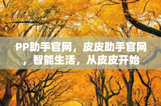 PP助手官网，皮皮助手官网，智能生活，从皮皮开始