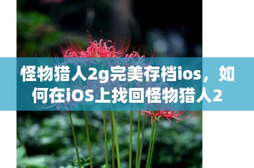怪物猎人2g完美存档ios，如何在iOS上找回怪物猎人2G的珍贵存档