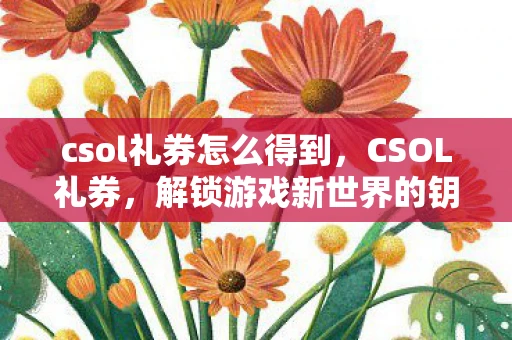 csol礼券怎么得到，CSOL礼券，解锁游戏新世界的钥匙