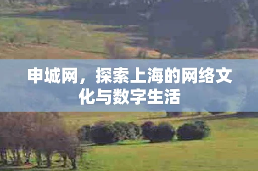 申城网，探索上海的网络文化与数字生活