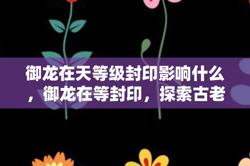 御龙在天等级封印影响什么，御龙在等封印，探索古老传说中的神秘力量