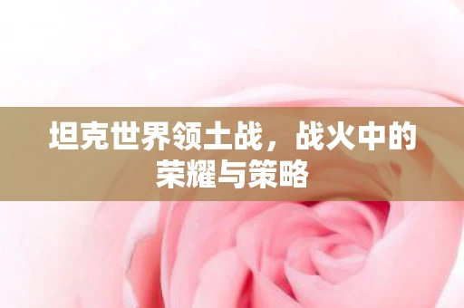 坦克世界领土战，战火中的荣耀与策略