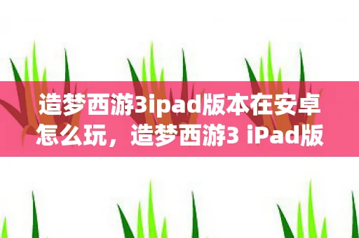 造梦西游3ipad版本在安卓怎么玩，造梦西游3 iPad版，重温经典，畅游西游世界