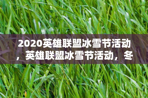 2020英雄联盟冰雪节活动，英雄联盟冰雪节活动，冬日盛宴的狂欢