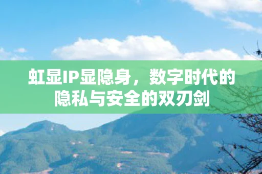 虹显IP显隐身，数字时代的隐私与安全的双刃剑
