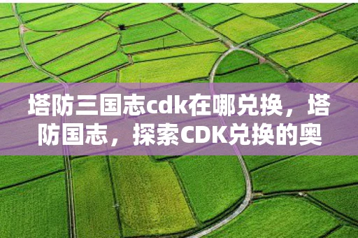 塔防三国志cdk在哪兑换，塔防国志，探索CDK兑换的奥秘