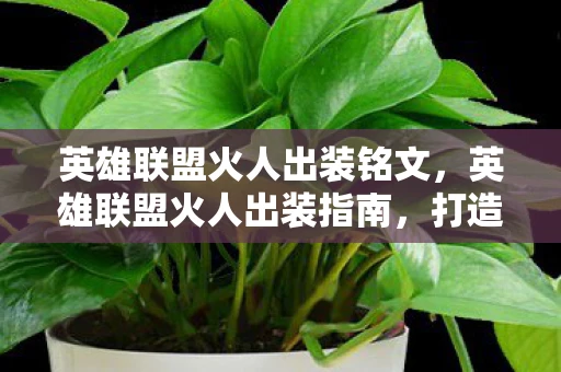 英雄联盟火人出装铭文，英雄联盟火人出装指南，打造最强AP输出