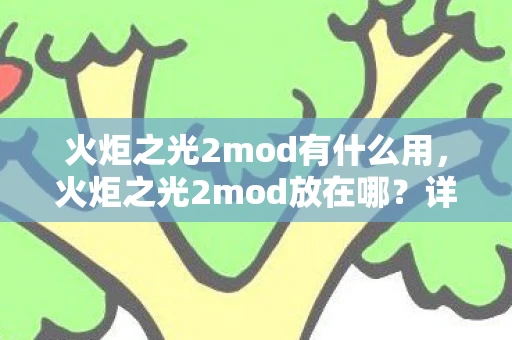 火炬之光2mod有什么用，火炬之光2mod放在哪？详细指南助你轻松安装