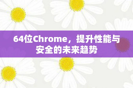 64位Chrome，提升性能与安全的未来趋势
