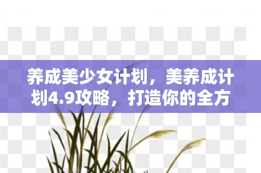 养成美少女计划，美养成计划4.9攻略，打造你的全方位美丽
