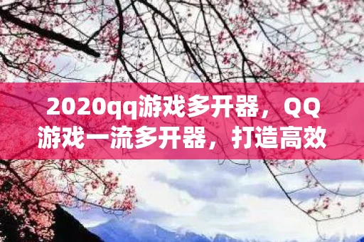 2020qq游戏多开器，QQ游戏一流多开器，打造高效游戏多开的神器