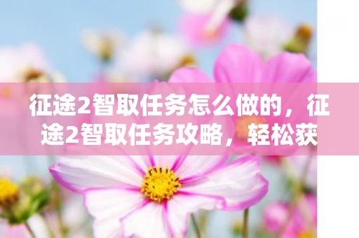 征途2智取任务怎么做的，征途2智取任务攻略，轻松获取丰厚奖励