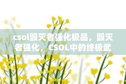 csol毁灭者强化极品，毁灭者强化，CSOL中的终极武器升级指南