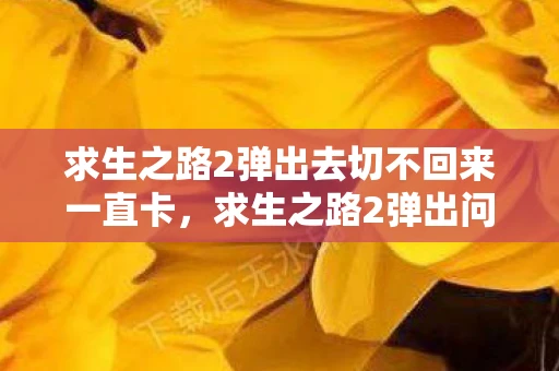 求生之路2弹出去切不回来一直卡，求生之路2弹出问题解决方案