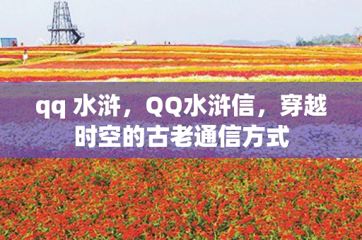 qq 水浒，QQ水浒信，穿越时空的古老通信方式